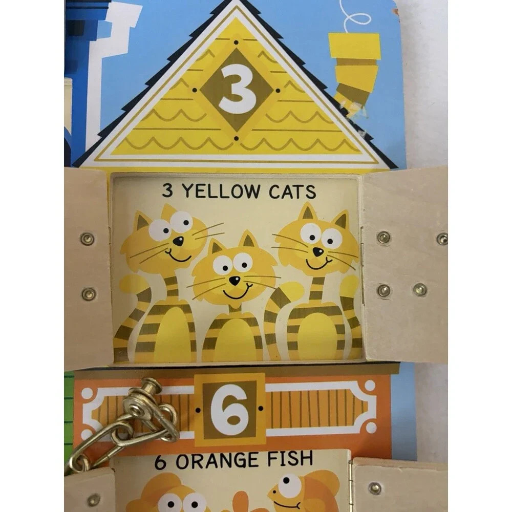 Melissa & Doug Latches Board Kids Wooden Montessori Learning Activity Toy
